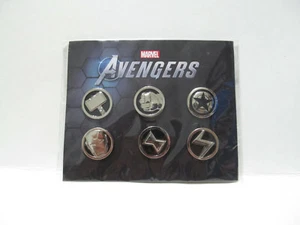 Set spille iconiche simbolo argento Marvel Avengers sigillate Thor Iron Man Hulk + altro - Foto 1 di 1