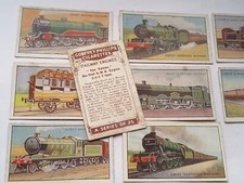 Vintage Antique Collect card Godfrey Phillips cigarettes 8 Railway Engines 1924 
