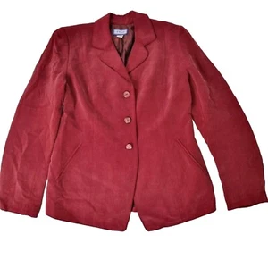 Vintage Austin Reed Red Silk Blazer Jacket Fits XS-S In Excellent Condition - Picture 1 of 7