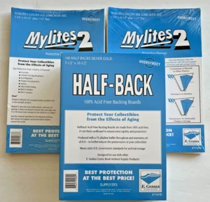 100 E.Gerber Silver Gold Comic Mylites2 775M2 & 24PT Half-Backs 750HB Set of 100