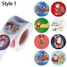 Claus Xmas Tree Party Supplies Merry Christmas Kraft Stickers Tag Package Label