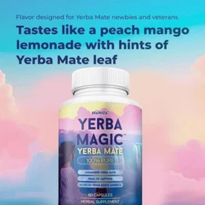 Capsule 100% Yerba Mate - Energia Pulita, Antiappannamento Nebbia Cervello e Salute Intestino, NUOVO - Foto 1 di 9