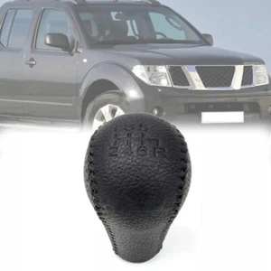 6 Speed Leather Gear Shift Knob For Nissan for Navara D40 for Frontier 05-15 - Picture 1 of 5
