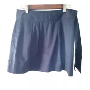Vineyard Vines Navy 100% Cotton Pleated Short Wrap Skirt Size 6 New with Tags - Picture 1 of 3