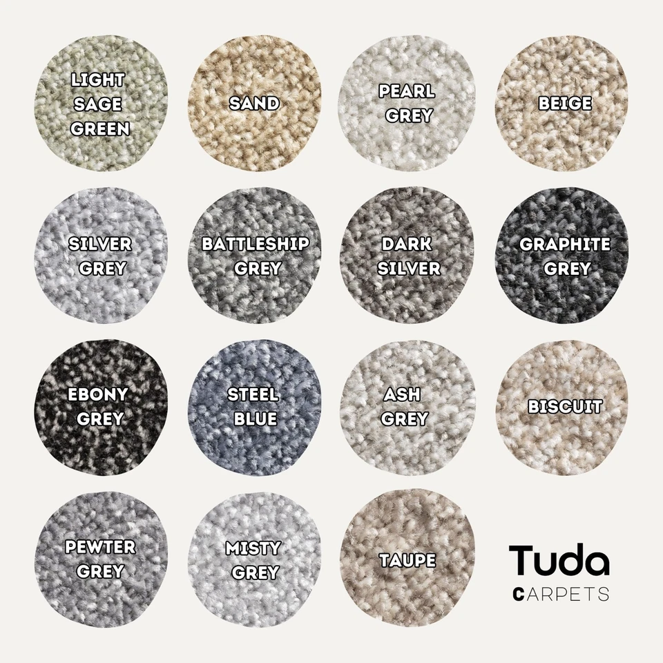 Alps 11mm Pile Soft Twist Hessian Back Carpet Luxury Hard Wearing Lounge Bedroom - Image 1 of 1