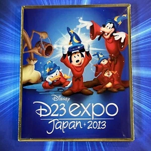 Disney Japan D23 Expo 2013 Logo Poster Sorcerer Mickey Mouse Pin B01 - Picture 1 of 1