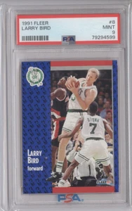 1991 Fleer Larry Bird #8 PSA 9 - Picture 1 of 2