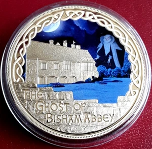 2017 U.K MYTHS & LEGENDS GOLD/P & SWAROVSKI CRYSTAL MEDAL BISHAM ABBEY + COA - Picture 1 of 6