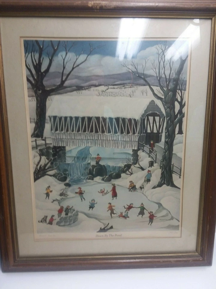 Robert Franke 1974 impresión "Down by the Pond" Foto 1 de 4