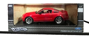 FORD MUSTANG GT COUPE RED 1:18 by HOT WHEELS BRAND NEW IN BOX WITH SHELF WEAR - Picture 1 of 3