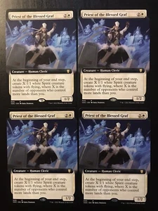 Magic The Gathering Priest of the Blessed Graf Arte Extendido Juego Carmesí Vow Commander Casi Nuevo/M - Imagen 1 de 1