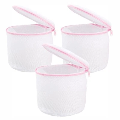 BANFLUXION 3PC Mesh Laundry Bra Wash Bags Lingerie Bras Underwear Stocking Travel Zipped