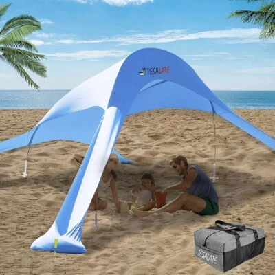 Tienda de playa portátil postes de aluminio gruesos ajustables Tesalate 10x10 NARANJA Foto 1 de 4