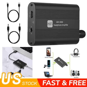 16-300Ω HIFI Kopfhörer Verstärker Tragbar Ohrhörer AMP 3,5mm mit Audio USB Kabel - Bild 1 von 13