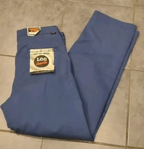 LEE LEESURES CHETOPA TWILL LOOSE FIT NAVY BLUE CHINOS W30 L31 - Picture 1 of 11