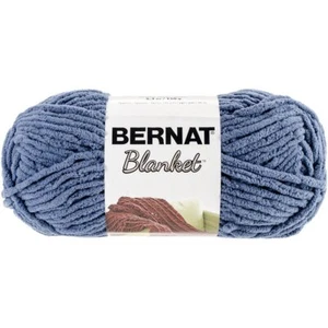 Bernat Blanket Yarn Country Blue Chenille Big Ball 300g 10.5oz Super Bulky - Picture 1 of 11
