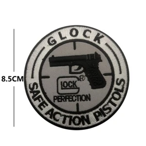 GLOCK PERFECTION SICHERE ACTION PISTOLEN USA ARMEE HOOK LOOP AUFNÄHER ABZEICHEN STICKEREI - Bild 1 von 1