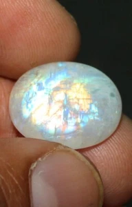 12,90 Karat Mondstein, natürlicher Mondstein Cabochon, oval blau lose Mondstein - Bild 1 von 3