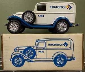ERTL N.H.Geotech 1932 Ford Panel Delivery Van Die Cast Coin Bank - Picture 1 of 3