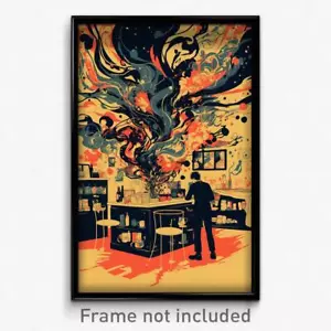 Griechisches Filmposter - schöner Burgerständer (Griechenland psychedelische Kunst Retro Filmdruck) - Bild 1 von 1