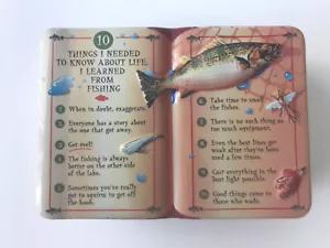 "10 lecciones sobre la vida de la pesca de colección GiftCo 6X4X2""" - Imagen 1 de 5