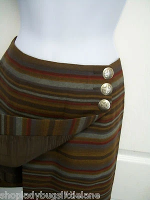 RALPH LAUREN SOUTHWESTERN STRIPE MANTA INDIA LANA PEOR CONCHO FALDA 6 Foto 1 de 4