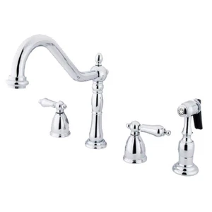 Kingston Brass Heritage 2-Handle Standard Kitchen Faucet with Side Sprayer in - Picture 1 of 2