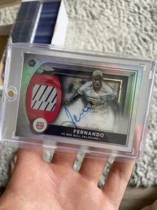 Topps Chrome RB Salzburg 2022-23 Fernando On Card Auto Match Worn Patch /49 - Picture 1 of 2