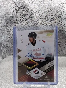 2024-25 Upper Deck Team Canada Juniors Patch Autographs #12 Noah Warren 020/175 - Picture 1 of 2