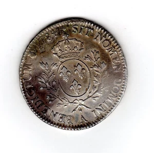 France écu ROYAL Louis XVI ECU Aux Braches d'OLIVIER 1784 PARIS ARGENT SILVER - Picture 1 of 3