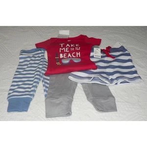 Koala Baby Boys 4pc set Bodysuit Take Me to the Beach Multi Newborn MSRP $32 - Picture 1 of 3