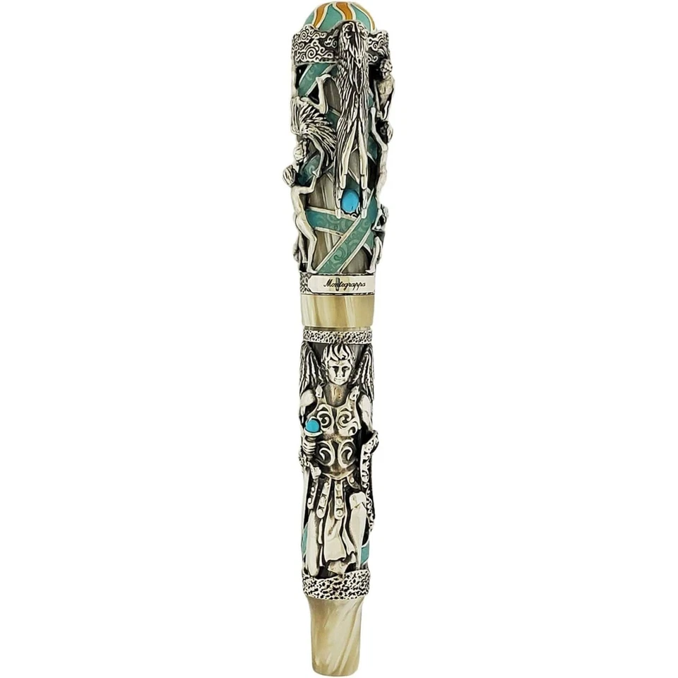 Pluma Estilográfica Montegrappa My Guardian Angel Oro Amarillo 18k Mediana Plumín ISCUA3SW Foto 1 de 4