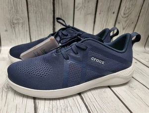 Crocs LiteRide Pacer Men's 9 Modform Lace Up Comfort Sneaker Navy Blue 206070  - Picture 1 of 12