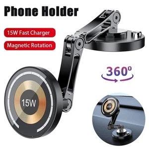 For Magsafe Car Mount Charger for iPhone Magnetic 15W Dash Window Charging Mount - Picture 1 of 19
