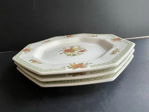 Nikko Classic Collection Floral 10 1/2” Dinner Plates Octagon Japan Set Of 3 - Imagen 1 de 4
