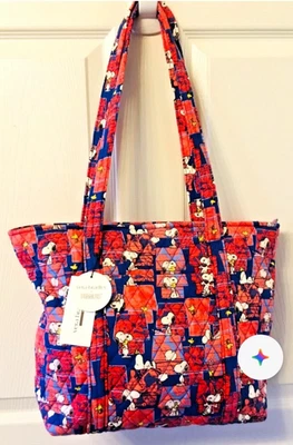 Vera Bradley PEANUTS Snoopy’s Dog House Small Vera Tote Shoulder Bag Purse NWT - Image 1 of 4