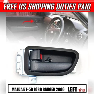 Manija de puerta interior izquierda izquierda izquierda negra para camioneta Mazda BT-50 Ford Ranger 2006-2011 Foto 1 de 4