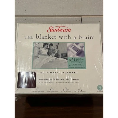 Manta Eléctrica Automática Sunbeam Queen De Colección con Cerebro Doble Calefacción Borgoña  Foto 1 de 4