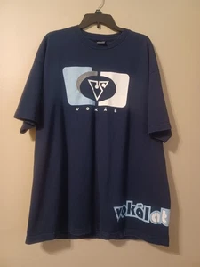 T-shirt grafica vintage Y2K VOKAL Nelly blu XXL hip hop anni 2000 rara streetwear - Foto 1 di 8