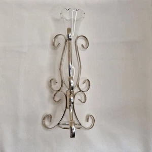 Vintage Silver Epergne StyleOrnamental Centrepiece SingleGlass Flute Holder - Picture 1 of 10