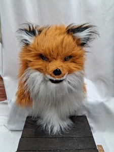 Pelziger Fuchs Kostüm Maske mit beweglichem Mund Cosplay Halloween sehr guter Zustand - Bild 1 von 14