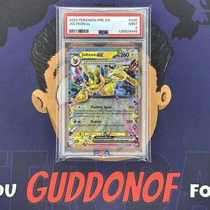 PSA 9 MINT 2025 Pokemon Prismatic Evolutions JOLTEON EX #030 Surprise Stamped - Picture 1 of 6