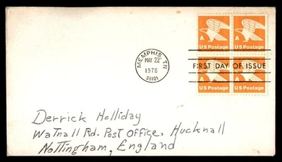 Mayfairstamps US FDC 1978 Eagle A Stamp Block F aau_52989 - Image 1 of 2