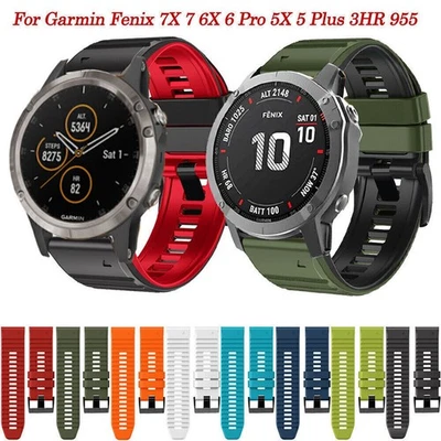 Cinturino Silicone Cinturino Sgancio Rapido per Orologio Garmin Fenix 6X 6 Pro 7X 7 5X 5Plus - Immagine 1 di 4