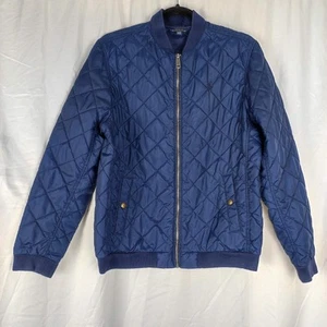 Polo Ralph Lauren Mens Youth Navy Blue Quilted Bomber Jacket Size XL 18-20 - Picture 1 of 8