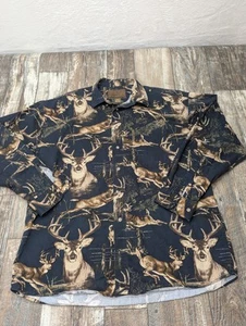 Legendary Whitetails men's XL shirt "Deer Hunting" theme button up long sleeves - Picture 1 of 14
