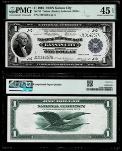 Fr.#737 1918 $1 Federal Reserve Bank Note KANSAS CITY PCGS XF45 EPQ - Picture 1 of 1