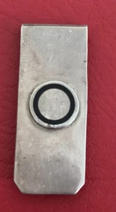 Vintage Sterling Mexiko Sterlingsilber schwarzes Inlay Geldklammer wunderschön!! - Bild 1 von 5