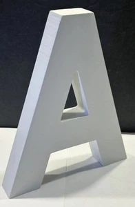 Placa de pared de madera blanca con letra “A” 6” x 3/4” - Artesanía de madera - Decoración del hogar - NUEVO - Imagen 1 de 6
