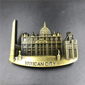 Adesivo frigorifero magnete in metallo Città del Vaticano souvenir turistico - Foto 1 di 2